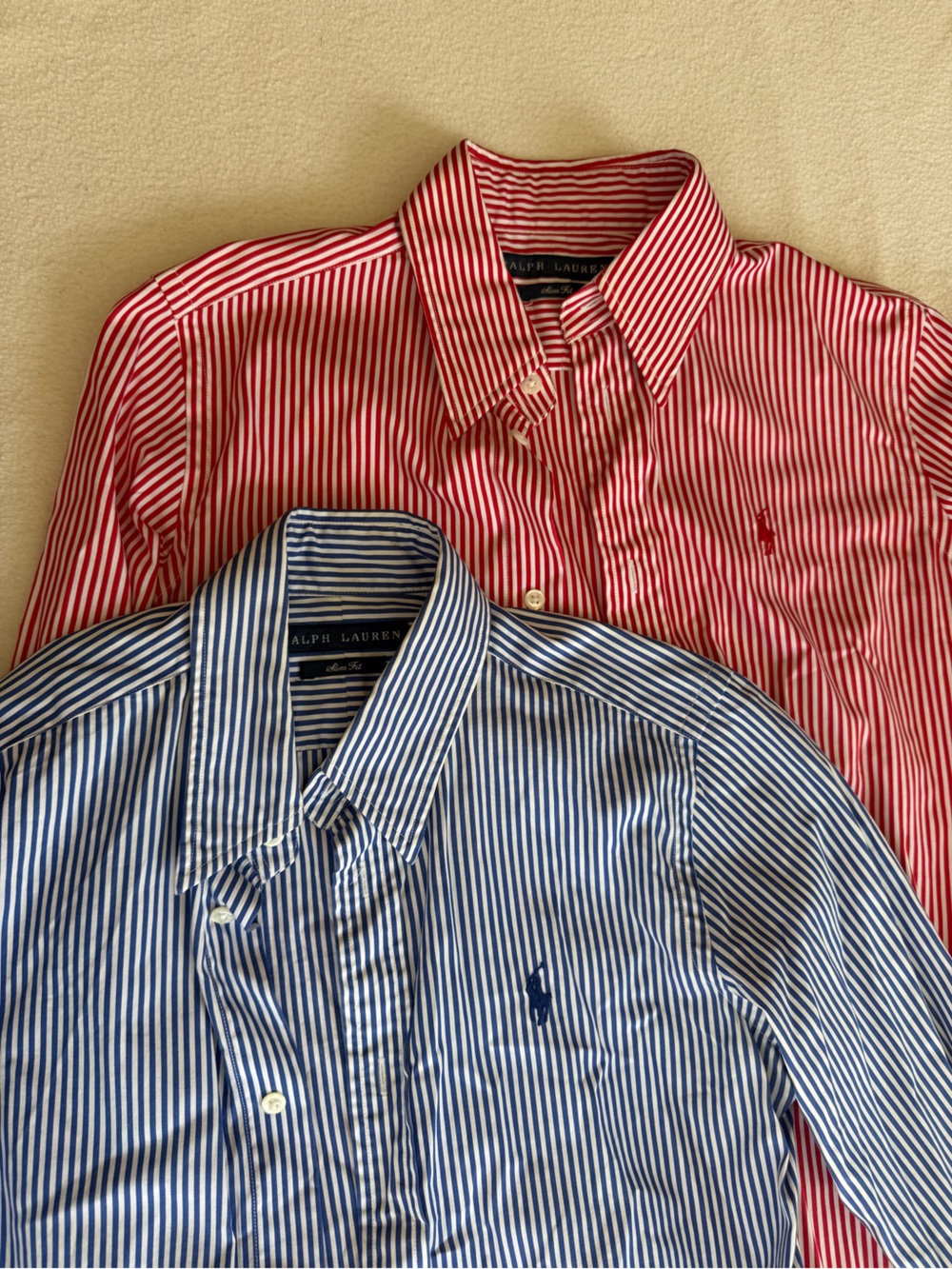 Bundle two Polo Ralph Lauren Slim Fit Stripe Poplin size 2 & 4 NWOT patriotic